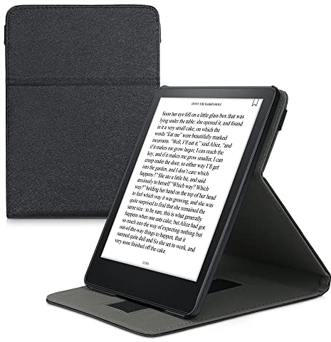 kwmobile Schutzhülle kompatibel mit Amazon Kindle Paperwhite 11. Generation 2021 - Hülle e-Reader mit Schlaufe Ständer - - Schwarz