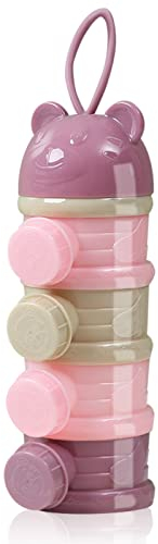 4 Lagiger Milchpulver Portionierer Baby Milchpulver Dispenser Milch Pulver Spender Milchpulverspender Milchpulver Portionierer Tragbare Milchkasten Baby Portionierer Pulver Baby Milchpulver Box (pink)