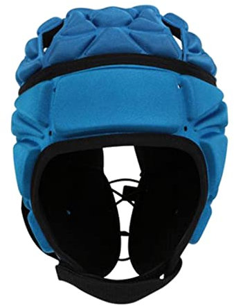 Colcolo Protector de Cabeza de Rugby Fútbol Casco de fútbol Adulto Niño Esponja Juvenil Sombrero de Scrum a Prueba de Golpes Lacrosse Monopatín Cascos - Azul