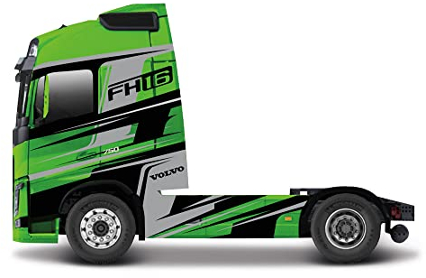 Bburago B18-32204 Street Fire HAULERS Custom CABS - Volvo FH16 Globetrotter 750 XXL, modellino giocattolo da collezione, in scala 1:43, motivi e colori assortiti
