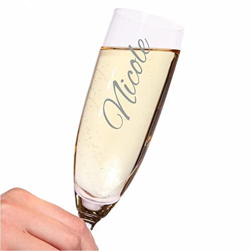 Leonardo Sektglas mit Gravur – Wunschname – Sektglas mit Namensgravur als Geschenkidee zum Geburtstag – Geschenk für die Party