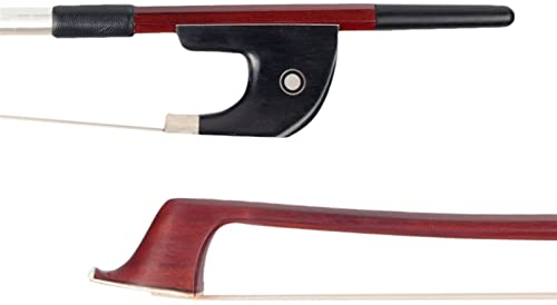 FLFL Kontrabass Bogen Brazilwood Bow Octagonal Stick Ebenholz Frosch Paris Eye Inlay Aufrechter Bassbogen Geigenbogen voller Größe