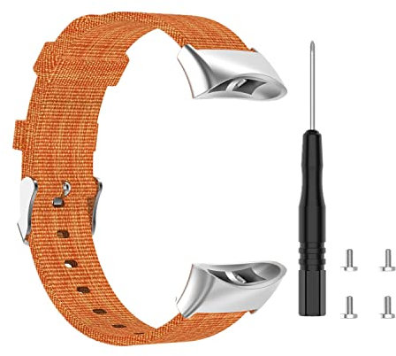 Huwokxix Bracelet de Sport Ajustable en Nylon Compatible avec Garmin Forerunner 45/45s, Sangle de Remplacement Respirante pour Montre Connectée (Qrange)