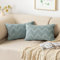 MIULEE 2er Set Wolle Kissenbezüge Dekokissen Polyester Sofakissen Weich Couchkissen Kissenbezug Zierkissenbezug mit Verstecktem Reißverschluss für Wohnzimmer Schlafzimmer 30x50 cm Blau Grau