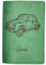 Porte Carte Grise Personnalisé, Pochette Made in France, Étui 100% Personnalisable, Protège Carte Grise Voopies, Protection Carte Grise Cuir. (Vert)