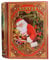 Große Buchdose Santa's List - Aufbewahrungsdose, Keksdose, Blechdose. Aufbewahrung für Plätzchen und Lebkuchen. Aaufwändig geprägt und bedruckt. Vol. 3,0l. Maße: (L x B x H): 24,5 x 21,3 x 9,0 cm