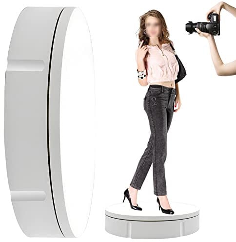 GIZMIT Professional 360 Degree Electric Rotating Turntable for Photography, 30CM Automatic Revolving Platform Perfect for Images, Product Display,White