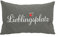 Spetebo Kissen Lieblingsplatz in grau - ca. 50 x 30 cm - Sofakissen mit Schriftzug Deko Couch Sofa Kissen Zierkissen Kuschelkissen Geschenkidee