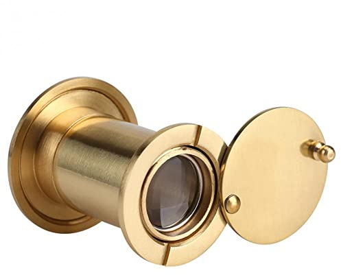 VOANZO Puerta de latón Puro Mirilla Gran Angular Puerta Espía Agujero Espía Agujero para Puerta Delantera Adecuado para diámetro Interior 16 mm