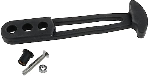 AYLIFU-1 Set Boat Telescoping Ladder Strap, Marine Grade Secure Retaining Rubber Latch Band with 3 Adjustable Mounting Holes for 2-Step or 3-Step Ladder (6 Inch)