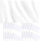 Blank White Flags DIY 5ft x 3ft and 20pcs Party Handheld Flags on Plastic Stick 8.2 x 5.5 Inch White Plain Banners Pennant Decoration for Game School Sport Events, Festival Birthday Party Supplies
