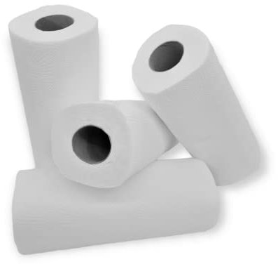 HMH Küchenrolle 3-lagig Küchenrollen 51 Blatt pro Rolle Küchenpapier 26x22cm Haushaltsrollen aus Zellstoff hochweiß Küchentücher papier Haushaltsrolle (4)