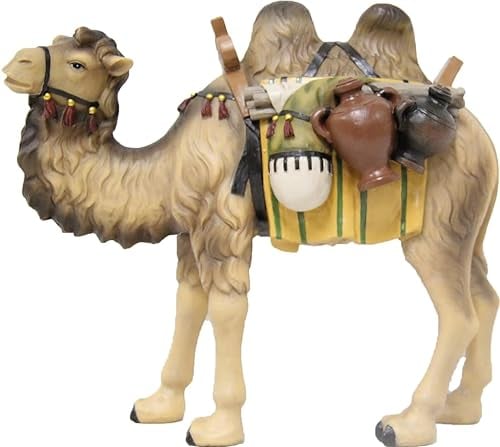 FADEDA Kamel/Höhe:13 cm/handbemalt/detailgetreue Krippen Figuren - Weihnachten Tisch Dekoration Krippe Zubehör