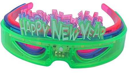 PRETYZOOM 3 Stück Leuchtende Brillen-Requisiten Brillen 2020-Brille Silvester Leuchtende Frohes Neues Jahr Leuchtende Brille Frohes Neues Jahr Brille 2020 Blinkende Brille