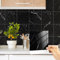 Decoroom Tile Stickers Black 12pcs/15x15cm, Marble Self Adhesive Stick on Wall Tiles, Peel and Stick Vinyl Waterproof Home Decor for Kitchen Bathroom Splashback