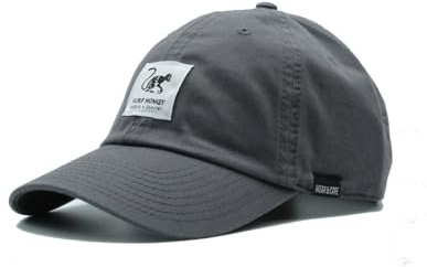 Surf Monkey Klassische Baseballmütze aus Baumwolle, ohne Struktur – Bio-Baumwolle, grau, One size
