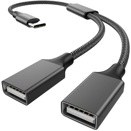 Adattatore da USB C a doppia USB femmina Tipo C a doppio cavo USB 2.0 OTG Splitter Convertitore per MacBook Pro, Google Pixel, Galaxy S9/Note 8