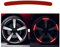 BBTISG 20 Stück Auto Radnabe Reflektierende Aufkleber Reflektierende Felge Streifen Aufkleber Universal Auto Motorrad Rad Reflektierende Nadelstreifen Aufkleber (Rot)