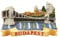 Budapest Hungary Fridge Magnet Tourist Souvenir Refrigerator Decoration Magnetic Sticker Hand Painted Craft Collection