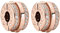 Amuefer Clip Sparkling Pavé Lines Oro rosa Charm Compatibili Bracciale Collana, Argento Sterling Ciondolo Compleanno Natale Gioielli Regali per le Donne Moglie Amici