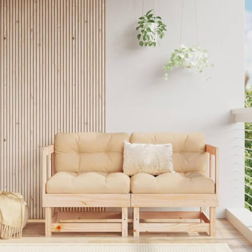 ShGaxin Ecksofas mit Kissen 2 STK. Massivholz Kiefer, Lounge Sofa Outdoor, Garten Loungemöbel, Gartensofa, Gartenlounge, Balkon Set Möbel - 825450