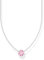 Thomas Sabo Kette mit pinkfarbenem Zirkonia-Anhänger 925 Sterlingsilber KE2210-051-9