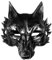 keland Masque Loup Horreur Realiste Masque Loup garou Masque Animal Halloween Femmes Hommes (B-Argenté)