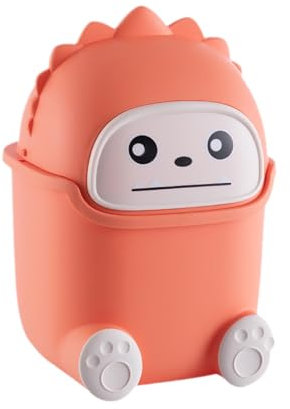 EACHPT Tischmülleimer,Tischmülleimer mit Deckel, 5L Tischmülleimer mit Schwingdeckel,Süßer Zeichentrickfilm Kosmetikeimer,Mini Mülleimer Tischabfalleimer für Schreibtisch,Badezimmer, Schminktisch