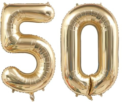 40 Zoll Gold Luftballon Zahlen 50 Champagner Gold Ballon 50. Geburtstag Deko Hellgold Folienballon Zahl 50 Riesenzahl Ballon 50 Party Hochzeit Kindergeburtstag Geburtstag Nummer 50