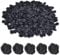 celloexpress 15mm Black Satin Ribbon Roses - Small Flower Buds - Crafts, Embellishments (Pack of 25)