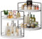OCPO HOME 2pcs Standregal Badezimmer Organizer, Kosmetik Organizer, Eckregal Küche Klein, Organisation und Aufbewahrung für Gewürze, Make-up, Öle, Kaffee für Küche Schminktisch Badezimmer (Weiß)
