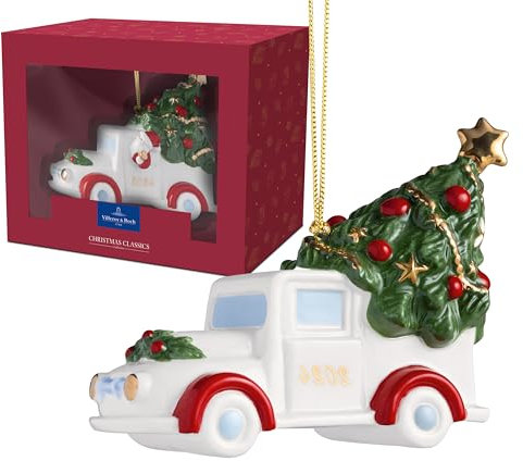 Villeroy & Boch – Christmas Classics Ornamente Weihnachten Auto Bunt, Weihnachtsdeko, Weihnachtsdekorationen, Figur, Baumschmuck, Anhänger, Premium Porcelain, Metall, Kunststoff