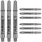 Target Darts Pro Grip Tag Shaft (9er Pack) Multipack Shafts Profi Dart Zubehör, Dart Shaft Set – Schwarz & Grau, Länge: Medium