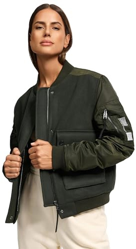 Navahoo Damen Bomberjacke leichte Übergangsjacke mit Ärmelraffung Willstehaben 14 XS-XXL