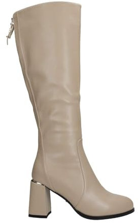 Tata Italia Stivali con doppia zip, Tacco alto 8cm BEIGE 38