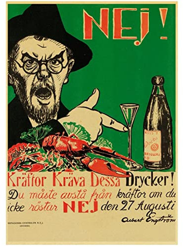 JINLIMAO Poster Kunstdrucke 40 * 60CM Senza Cornice URSS CCCP 'Non una goccia!' Soviet anti-alcol retrò divano tela decorativa parete arte soggiorno poster camera da letto
