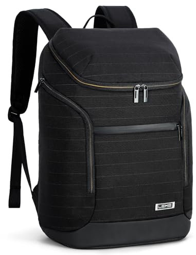 Mochila Portatil 15.6 y 17.3 Pulgadas – Mochila Viaje Mujer Hombre Resistente al Agua 25L con Compartimento, Mochila Ordenador Portátil de Equipaje de Mano para Trabajo, Universidad y Viajes, Negro