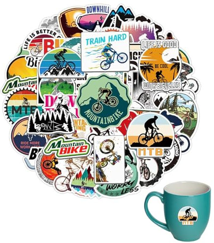 50 Stück Mountainbike Sticker,fahrrad sticker,mtb sticker,mtb aufkleber,motorrad sticker,Wasserfeste Vinyl Sticker Set für Laptop,Koffer, Helm,fahrrad sticker,Motorrad, Snowboard, Auto, Fahrrad