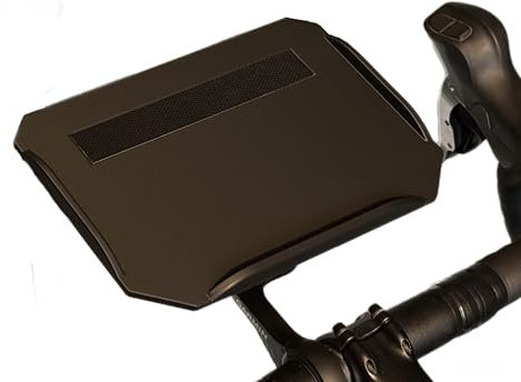 Indoor Bike Trainer Tray - Large - With Edges - Compatible with Wahoo - Matte Black