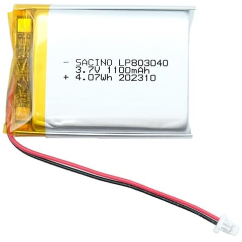 EFASO 3,7V 803040 3.7V 1100 mAh, PCM, JST PH1.0-2P für Sena 10C Sena 10 C Pro
