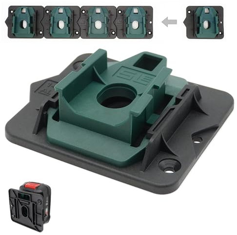 5x SLE Profi Akkuhalter für Bosch 18V POWER FOR ALL PBA Home & Garden Akku Wandhalterung Wand Halter Grün