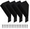 Lot de 4 supports de pergola à angle de 45 degrés, connecteur robuste pour poteaux en bois de 5,1 x 10,2 cm pour tonnelles, pelouse, cour