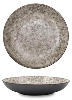 YCCHAH Teller 8-Zoll-Keramikplatte Geschirr Haushaltsgericht Salat Küche Western Food Suppe Restaurant Dessert Pasta Essteller(A)