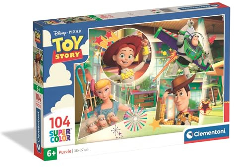 Clementoni Toy Story Kinder Puzzle 104 Teile | Toy Story Puzzle 37,9 x 26,9 cm cm für Kinder ab 6 Jahre - Puzzle von Clementoni 25009
