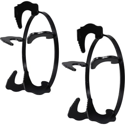 JEWEDECO Soporte para Quemadores de Gas Redondo Negro 2 Piezas (diámetro 18,5 Cm y 20,2 Cm) Hierro Fundido Resistente al Calor Antideslizante para Cocina Gas
