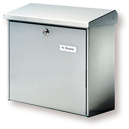 Burg Wächter 4190 COMFORT 3913 NI Briefkasten Edelstahl Silber Schlüsselschloss