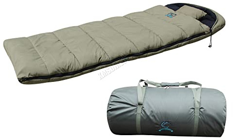 CARPZILLA Sleeping Bag Carp Fishing Snooze 5 Season Fleece Lined with Pillow Camping Hiking Backpacking Traveling