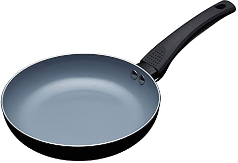 MasterClass MCFPCER20 Eco Induction Frying Pan with Healthier Ceramic Chemical Non Stick, Small, Aluminium / Iron, Black / Blue, 20 cm