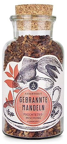 Ankerkraut Gebrannte Mandeln Früchteteemischung, loser Früchtetee, 155g im Korkenglas