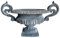 L'Héritier Du Temps Vase Vasque Chambord Jardinière de Pilier Pot de Fleur en Fonte Grise 29x32,5x47cm